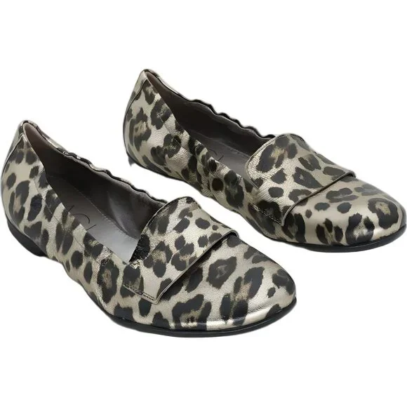 AGL Women's Leopard Print Ballet Flats EU 36
